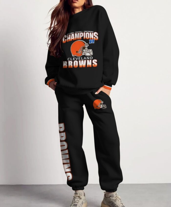 Cleveland Browns Sweatsuit Combo 3D Sweatshirt and Sweatpants CSP1833