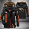 Denver Broncos NFL Personalized Golden Logo Parka Jacket Fleece Coat Winter