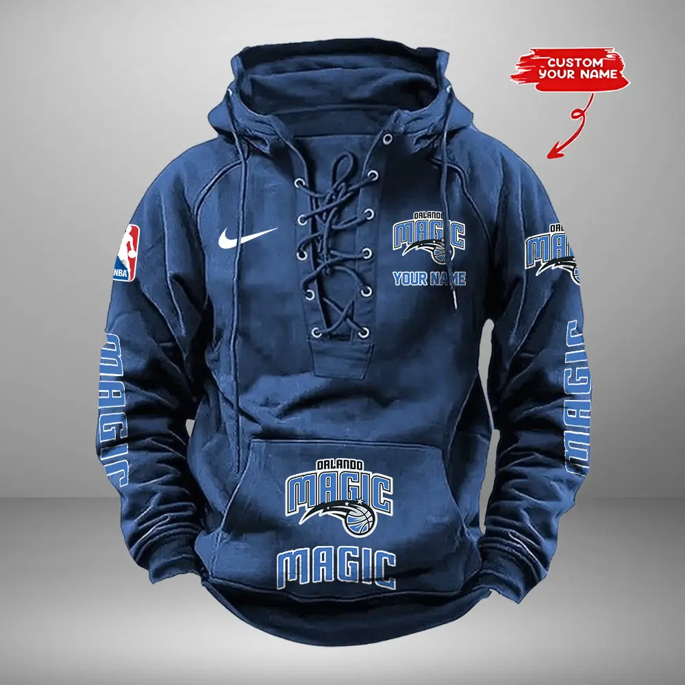 Orlando Magic Personalized NBA Swoosh Lace Up Hoodie Vintage Retro Hoodie