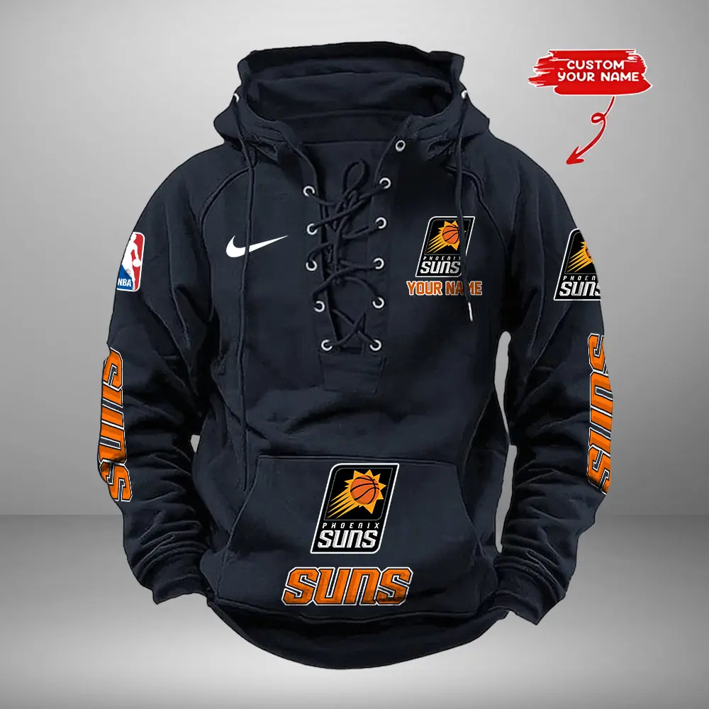Phoenix Suns Personalized NBA Swoosh Lace Up Hoodie Vintage Retro Hoodie
