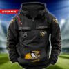 Pittsburgh Penguins NHL Hockey Vintage Quarter Zip Hoodie Retro Hoodie Custom Name WRH1023