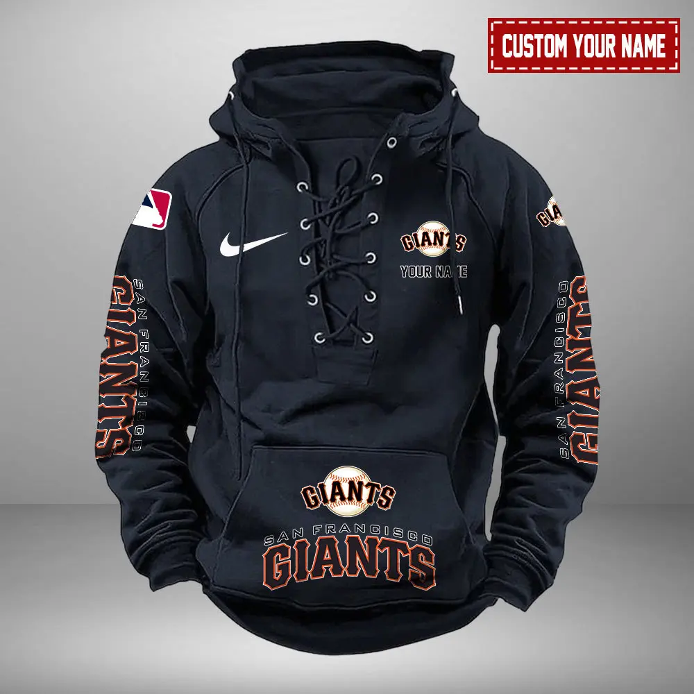 San Francisco Giants Personalized MLB Swoosh Lace Up Hoodie Vintage Retro Hoodie