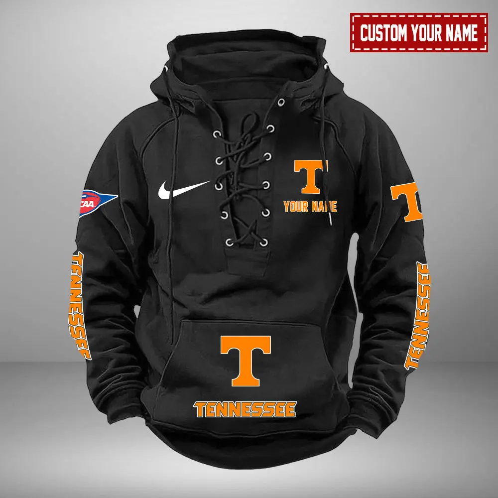 Tennessee Volunteers NCAA Swoosh Hooded Lace Up Hoodie Vintage Retro Hoodie Custom Name