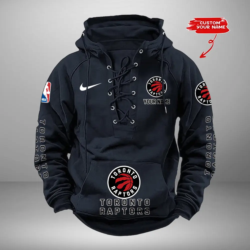 Toronto Raptors Personalized NBA Swoosh Lace Up Hoodie Vintage Retro Hoodie