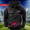 Washington Capitals NHL Hockey Vintage Quarter Zip Hoodie Retro Hoodie Custom Name WRH1031
