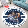 Dallas Cowboys Personalized Premium Round Rug Floor Decor SRR1183