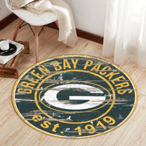 Green Bay Packers Premium Round Rug Floor Decor SRR1101