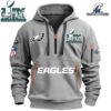 NFL Super Bowl LIX 2025 Champion Philadelphia Eagles Hoodie Half Zipper PQH1003