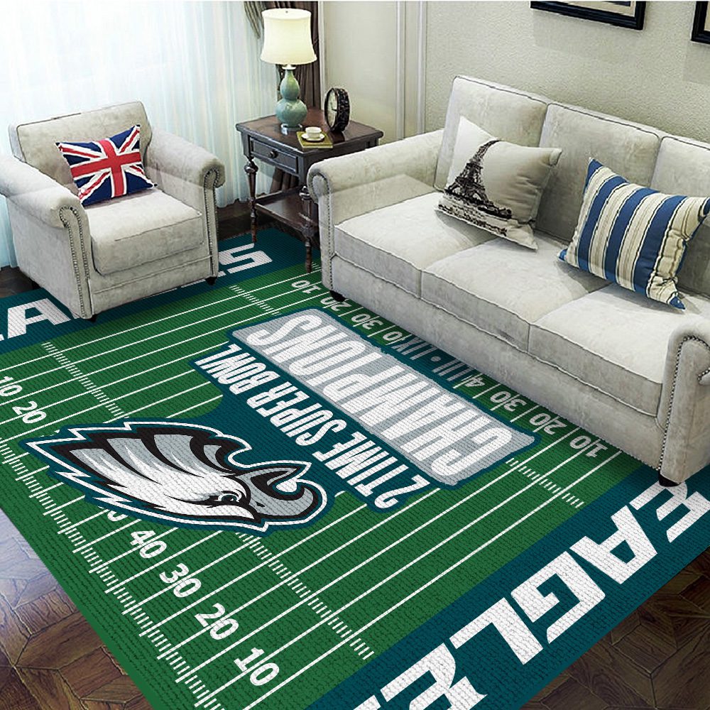 Philadelphia-Eagles-Rectangular-Rug-Floor-Decor-GRR1010 Philadelphia Eagles Rectangular Rug Floor Decor GRR1010