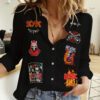 AC/DC Women Casual Shirt 3D Linen Shirt GWS1167