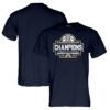 Akron Zips Blue 84 Unisex 2025 MAC Men's Basketball Conference Tournament Champions T-Shirt - Navy