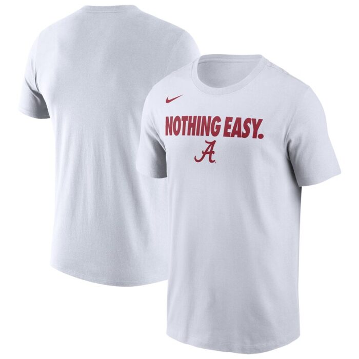 Alabama Crimson Tide  2025 On-Court Bench T-Shirt - White