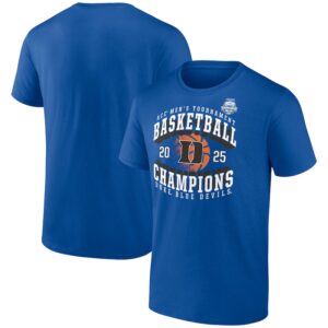 Duke Blue Devils 2025 ACC Men's Basketball Conference Tournament Champions T-Shirt - Royal