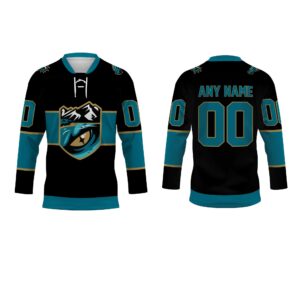 ECHL Tahoe Knight Monsters Personalized Black Lace Hockey Jersey