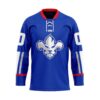 ECHL Trois-Rivieres Lions Personalized Blue Lace Hockey Jersey