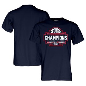 Gonzaga Bulldogs Blue 84 Unisex 2025 WCC Men's Basketball Conference Tournament Champions T-Shirt - Navy