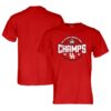 Houston Cougars Blue 84 2025 Big 12 Men's Basketball Conference Tournament Champions Locker Room T-Shirt - Red