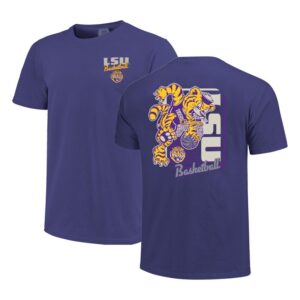 LSU Tigers Comfort Colors Mascot Dunk T-Shirt - Purple