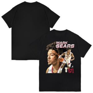 Mark Sears Alabama Crimson Tide Athlete's Thread Unisex NIL Graphic T-Shirt - Black
