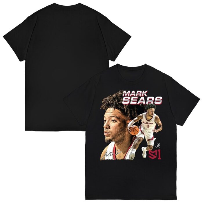 Mark Sears Alabama Crimson Tide Athlete's Thread Unisex NIL Graphic T-Shirt - Black