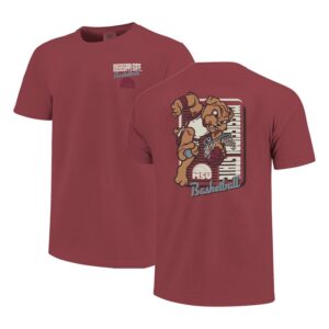 Mississippi State Bulldogs Comfort Colors Mascot Dunk T-Shirt - Maroon