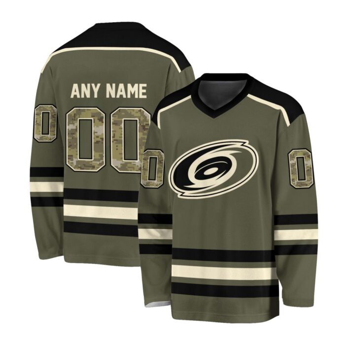 NHL Carolina Hurricanes Special Camo V-neck Hockey Jersey FHJ301