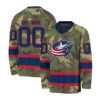 NHL Columbus Blue Jackets Special Camo Design V-neck Hockey Jersey FHJ302