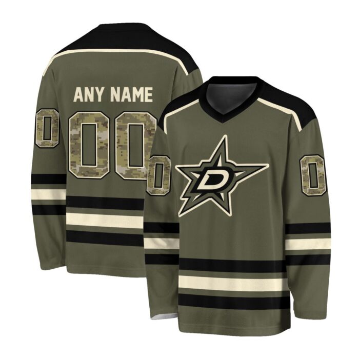 NHL Dallas Stars Special Camo V-neck Hockey Jersey FHJ301