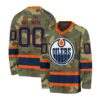 NHL Edmonton Oilers Special Camo Design V-neck Hockey Jersey FHJ302