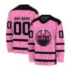 NHL Edmonton Oilers Special Pink V-neck Hockey Jersey FHJ301