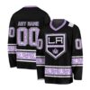 NHL Los Angeles Kings Special Black Hockey Fight Cancer V-neck Hockey Jersey FHJ301