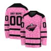 NHL Minnesota Wild Special Pink V-neck Hockey Jersey FHJ301