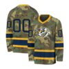 NHL Nashville Predators Special Camo Design V-neck Hockey Jersey FHJ302