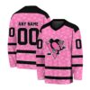 NHL Pittsburgh Penguins Special Pink V-neck Hockey Jersey FHJ301
