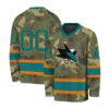 NHL San Jose Sharks Special Camo Design V-neck Hockey Jersey FHJ302
