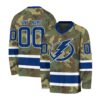 NHL Tampa Bay Lightning Special Camo Design V-neck Hockey Jersey FHJ302