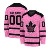 NHL Toronto Maple Leafs Special Pink V-neck Hockey Jersey FHJ301