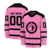 NHL Winnipeg Jets Special Pink V-neck Hockey Jersey FHJ301