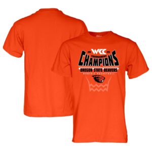 Oregon State Beavers Blue 84 Unisex 2025 WCC Women's Basketball Conference Tournament Champions T-Shirt - Orange
