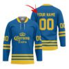 Personalized Corona Extra Blue Retro Lace Hockey Jersey