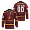 Personalized Remy Martin Brown Lace Hockey Jersey