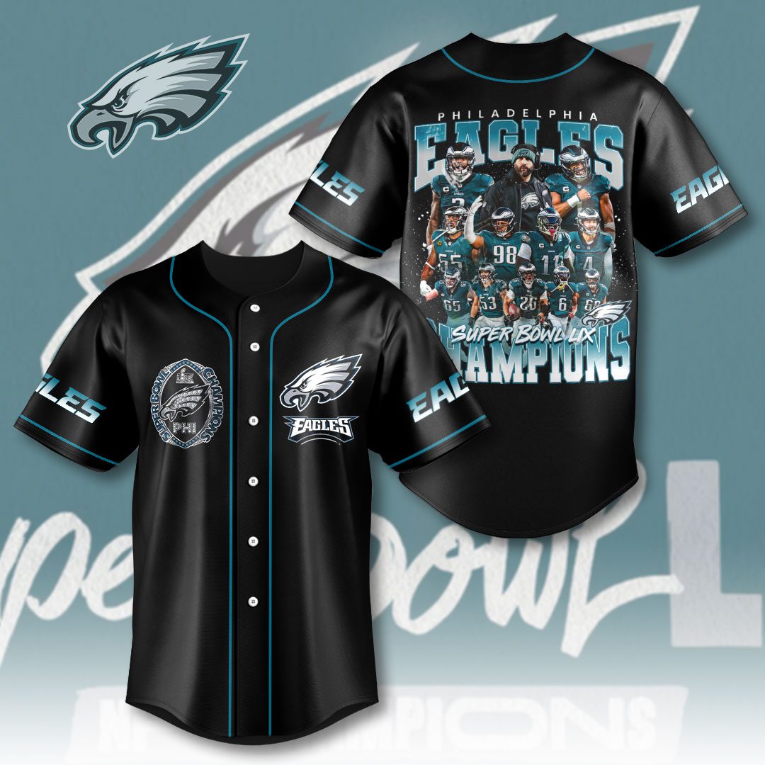 Philadelphia-Eagles-Super-Bowl-LIX-Champion-2025-Baseball-Jersey-NCT1010 Philadelphia Eagles Super Bowl LIX Champion 2025 Baseball Jersey NCT1010
