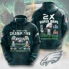 Philadelphia Eagles Super Bowl LIX Champion 2025 Unisex Performance Hoodie NCT1053