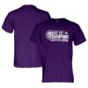 TCU Horned Frogs Blue 84 2025 Big 12 Women's Basketball Conference Tournament Champions Locker Room T-Shirt - Purple