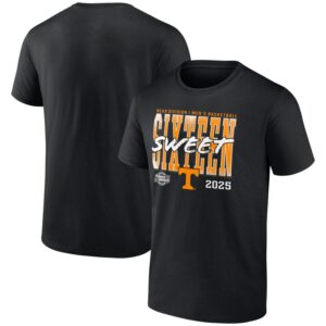Tennessee Volunteers 2025 NCAA Men's Basketball Tournament March Madness Sweet 16 T-Shirt - Black