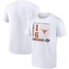 Texas Longhorns 2025 NCAA Women's Basketball Tournament March Madness Sweet 16 No Look Pass T-Shirt - White