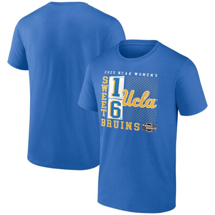 UCLA Bruins 2025 NCAA Women's Basketball Tournament March Madness Sweet 16 No Look Pass T-Shirt - Blue