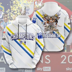 Leeds United Unisex Performance Hoodie GCL1415