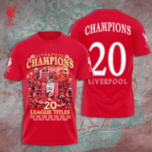 Liverpool FC Champion 2024/25 Premier League Unisex Performance T-Shirt GCL1099