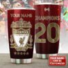 Personalized Liverpool FC Champion 2024/25 Premier League Tumbler Cup GCL1254